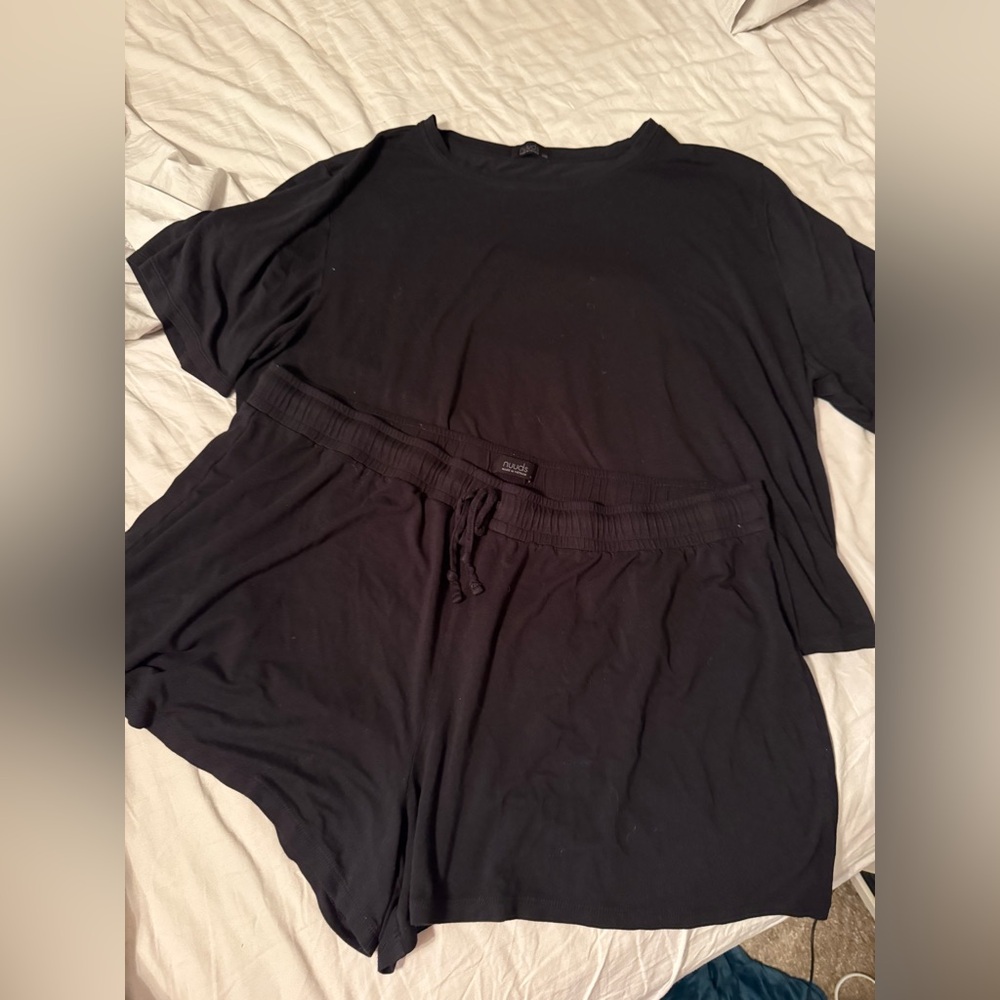 Nuuds pajama short set black xxxl
